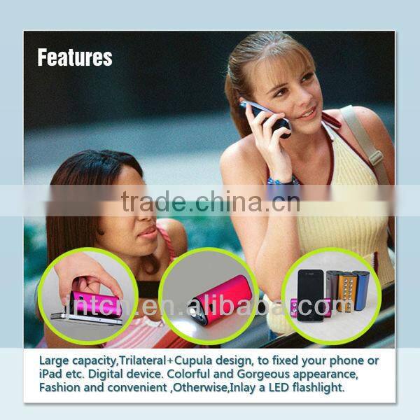 6000-8400mAh unique Trilateral+Cupula high capacity portable USB mobile phone charger power bank for Smartphones MP014