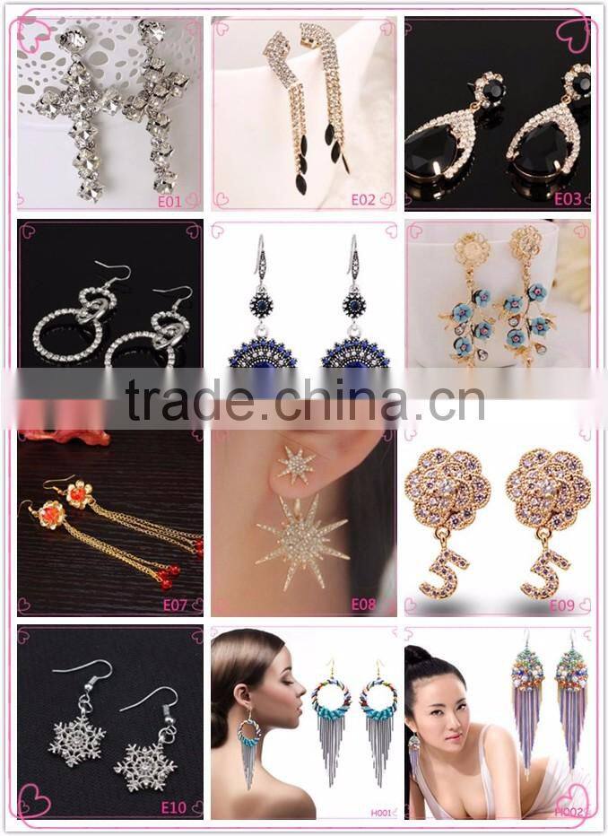 Handmade feather indian earring jewellery, beautiful earring designs for women