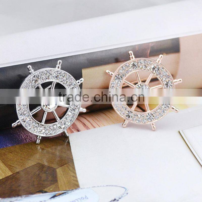 Fashion Jewelry Brooch Vintage Ship Wheel Brooch The Leader Personality Brooch