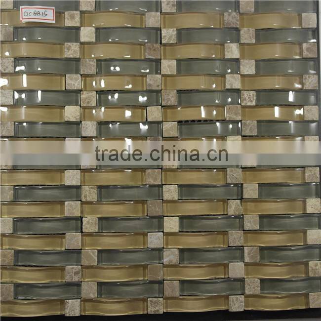 thickness 8mm glass mosaic tile