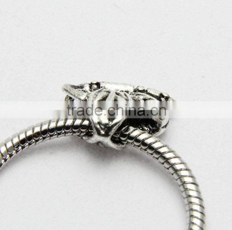 Creative Pdora Bracelet Accessories Anti-silver Large Hole Butterfly Shape Zinc Alloy Beads