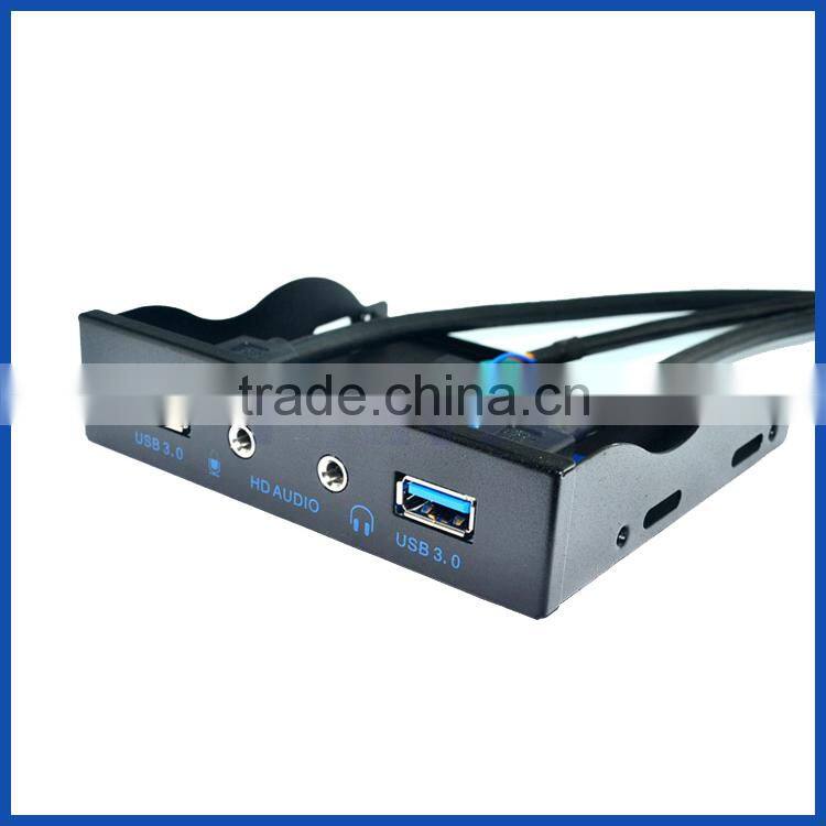 3.5" Expansion Floppy Bay Front Panel 2 USB 3.0 with USB Type C (Gen 1) Hub