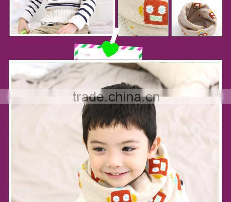2014 Winter Hot Selling Baby Kids Acrylic Knitted Robber Circle Loop Scarf