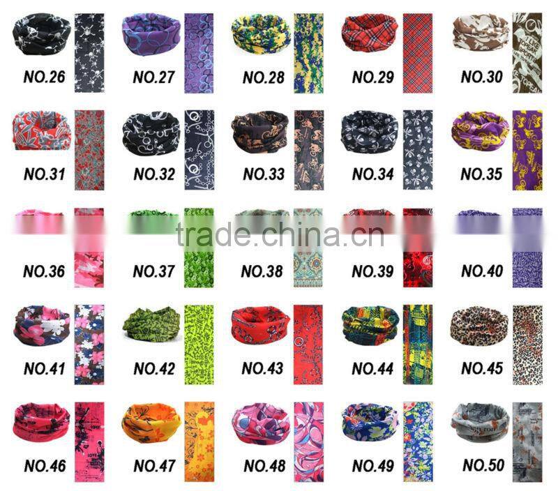 Wholesale Cheap Microfiber Polyester Magic Multifunctional Seamless Tube Head Wrap Bandana