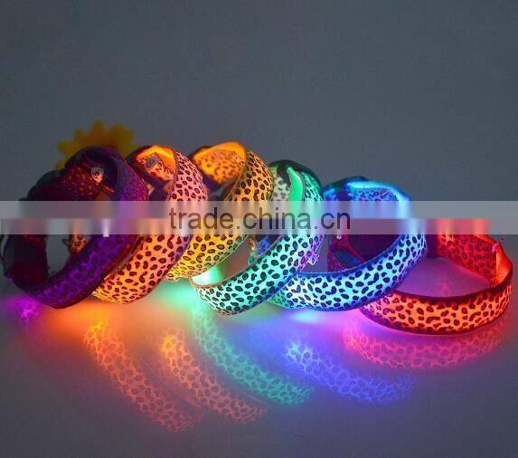 Rechargeable USB Waterproof LED Flashing Light Band Safety Pet Dog Collar quality