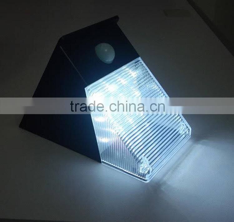 Quality goods 12 led solar human body induction lamp solar wall lamp solar garden lamp triangle shape led light