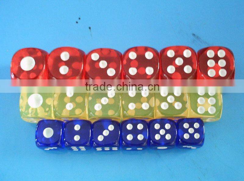 transparent shining dice