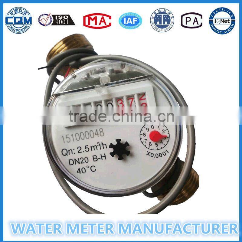 Brass Single Jet Water Meter with Pulse Output/Reed Switch