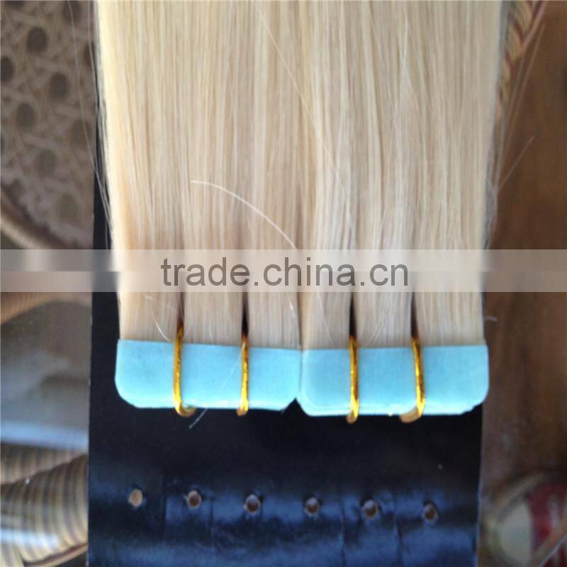 2014 hot selling top quality remy tape hair extension