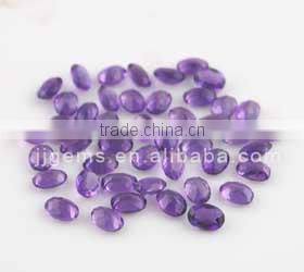 Small size oval loose synthetic quartz gemstone amethyst stone price