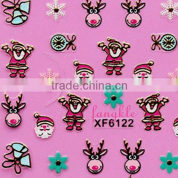 Hotselling 3D christmas nail art sticker