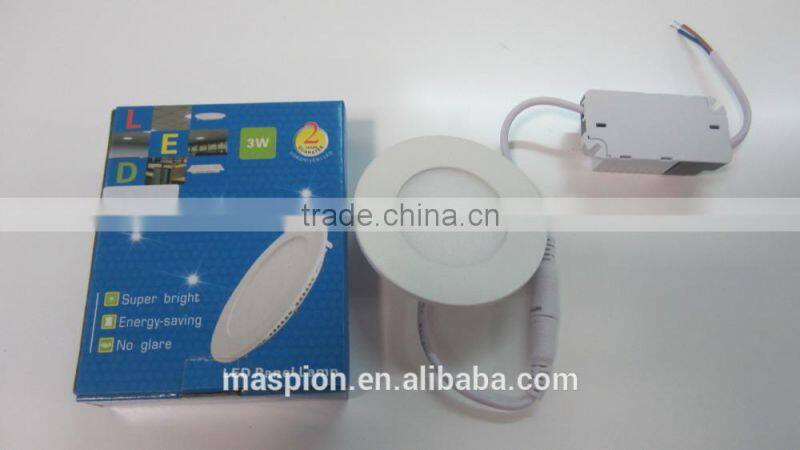 3W and round Recessed LED panel light