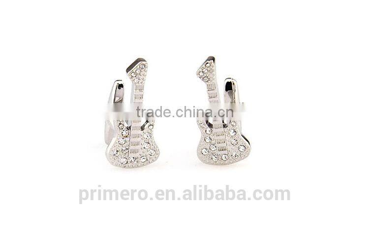 PRIMERO 2015 jewelry acoustic guitar cufflinks Crystal Guitar Cufflinks sports Cufflinks Fashion clothing Luxury gift cufflinks