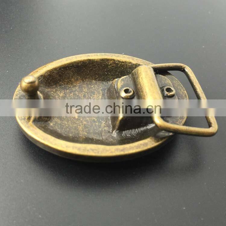 Belt buckle blank in antique brass