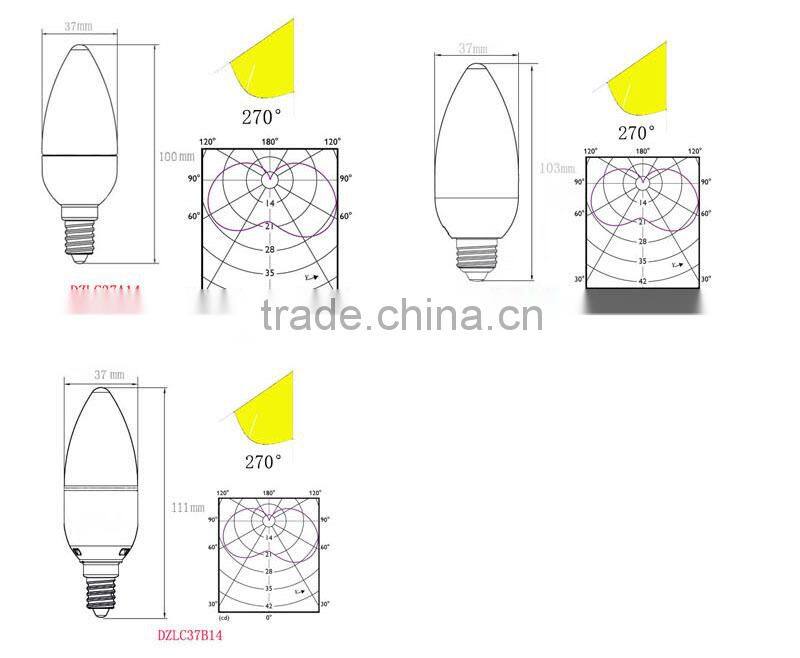 Hot sale DC 5v 3w Mini USB led bulb light with switch C37 E14 Lamp Led Bulb Candle Light