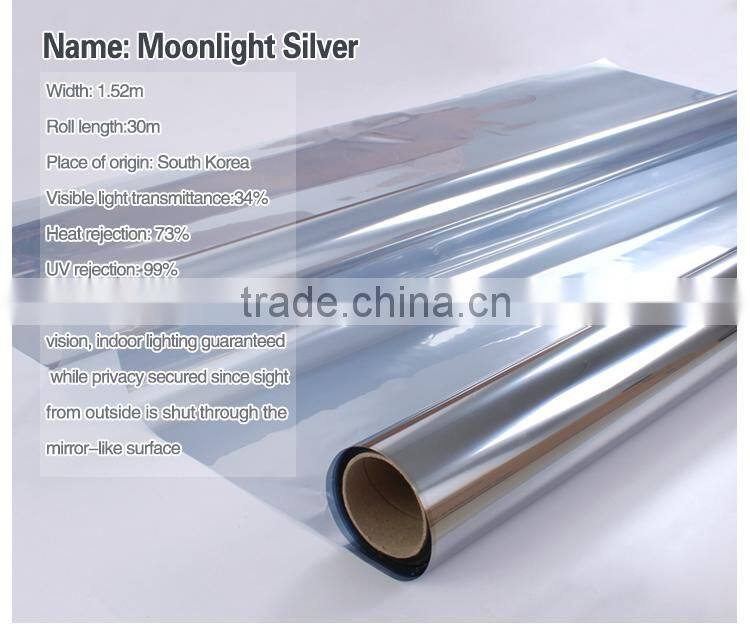 Safety Privacy Moonlight Silver Building Film Similar to Llumar Window Film