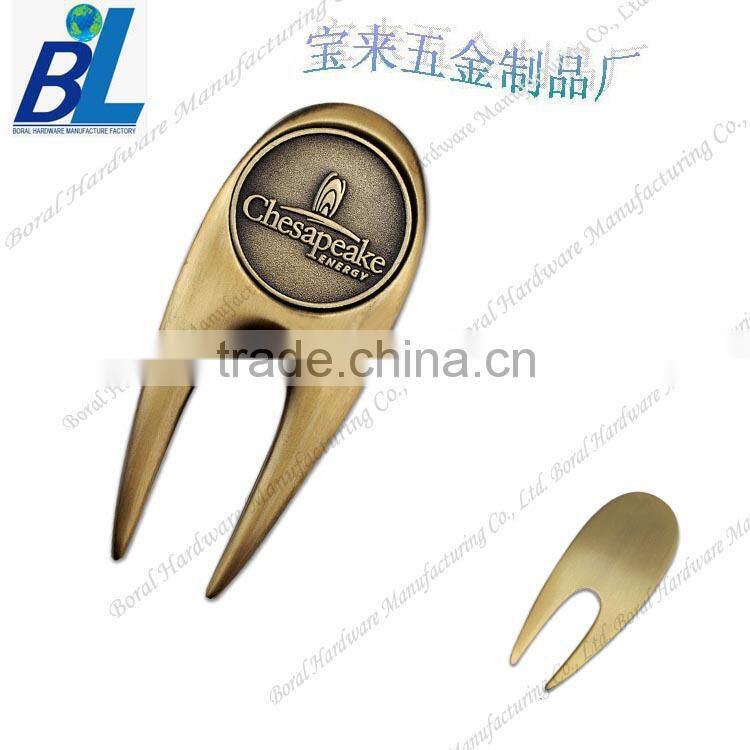 Antique brass zinc alloy golf divot tool