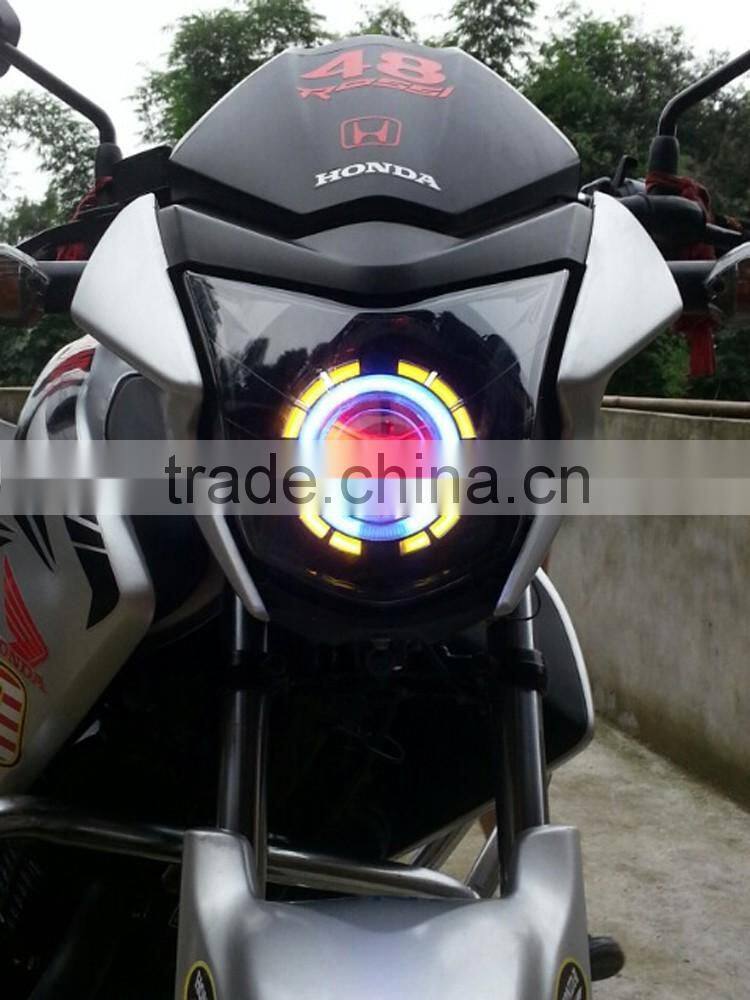 WEIKEN 15W black moto motorcycle bullet led headlight/ Motorcycle spar accessories