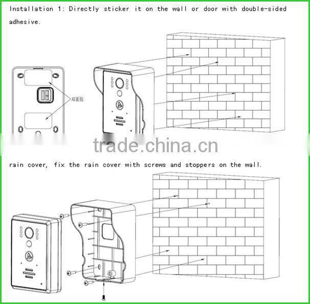 Motion detection clear night vision worldwide use wifi video door bell with camera