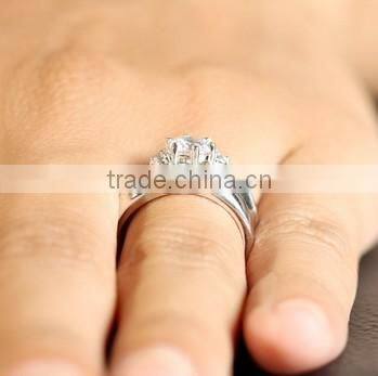 JINSE Petite Faux Diamond Wedding Ring Set