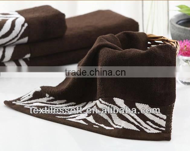 Antibacterial Leopard grain jacquard bamboo fiber towel bath towel