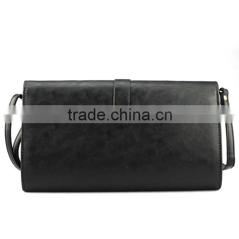 Handcee Hot Sales Black PU Shoulder Bag For Lady Handbags Winter 2015