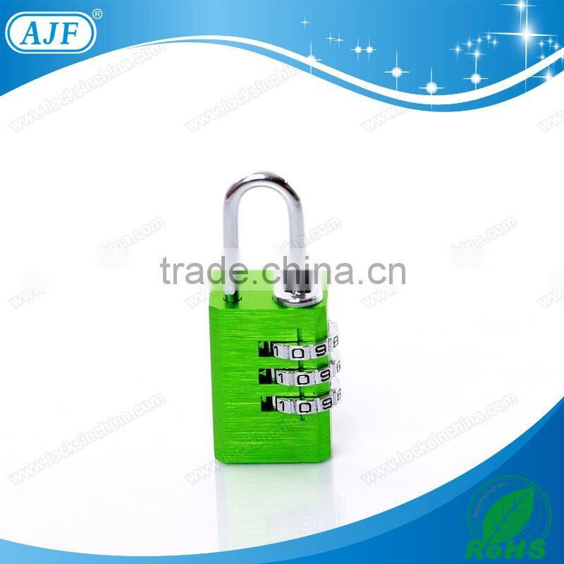 AJF New Arrival top security 3 digits colorful aluminium combination coded lock