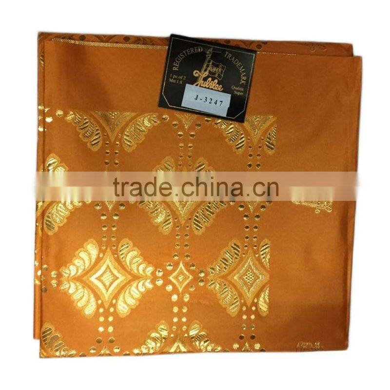 Orange embroidery women head tie / African fashion gele fabric / cotton sego wholesale