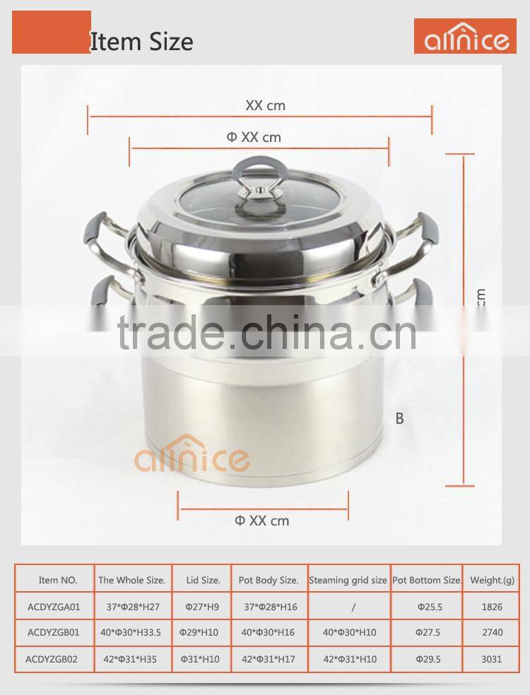 American style whole Multi-ply Stainless Cookware - Steamer Pot Series Stock Pot Steamer Pasta Cooker