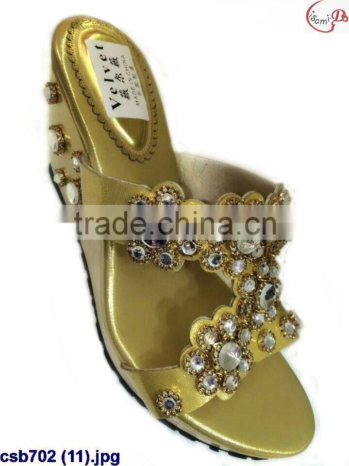 csb702 (8) New arrival fashion lady sandals with shone for wedding/party