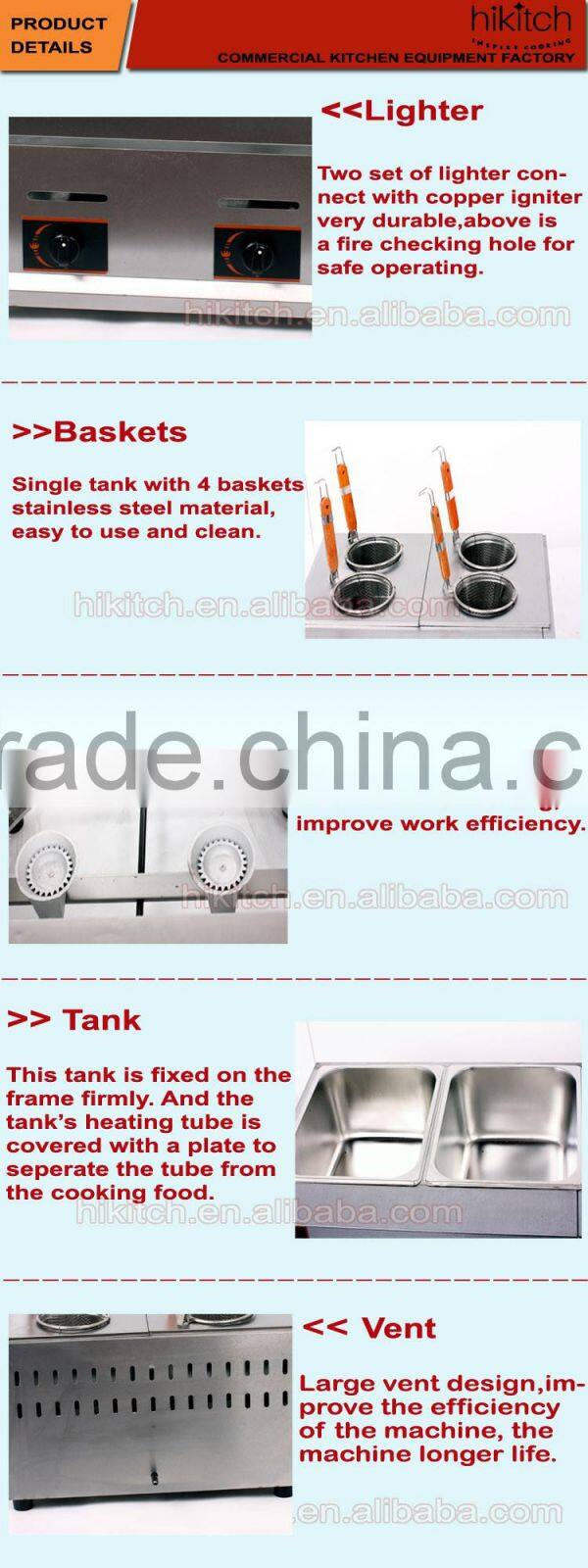 Restaurant High Efficiency Industrial Gas Commercial Noodle Cooker