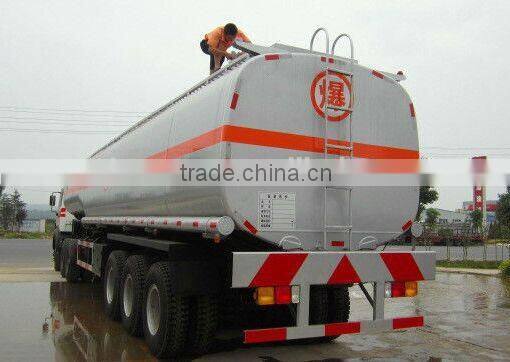 2/3 axles 30000L flammable liquid transport stainless steel tank truck trailer for sale