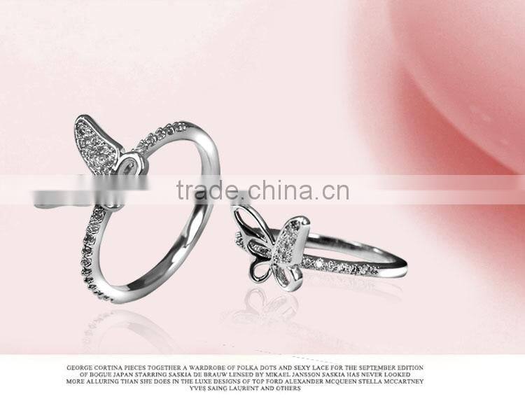 2016 Women's Fashion Brass Ring with Shiny CZ jewelry