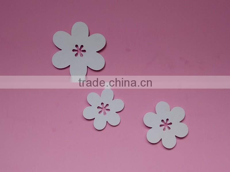 Flower DIY 3pcs Art wood delicate Wall Sticker Removable Decal Home Decor