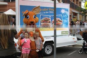 Outdoor large LED display screen advertising trailer,mobile LED TV display advertising vehicle
