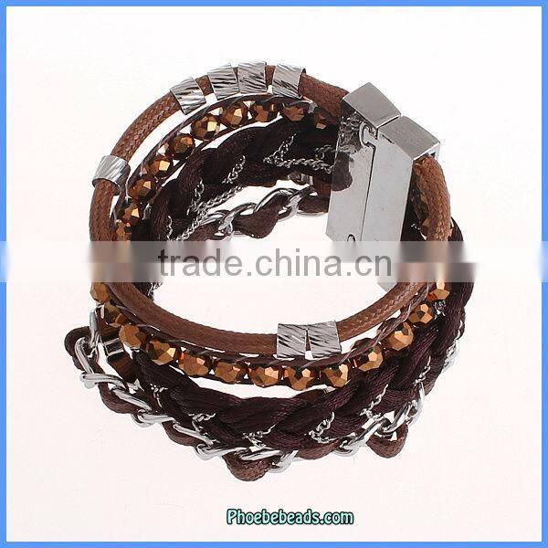 Wholesale Ready Stock Punk Style Braided Multilayer Leather Festival Bracelet FHB-005A