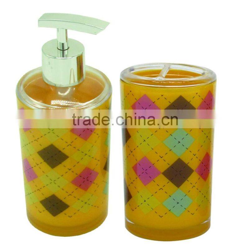 Double wall yellow plastic toothbrush holder with cheap price