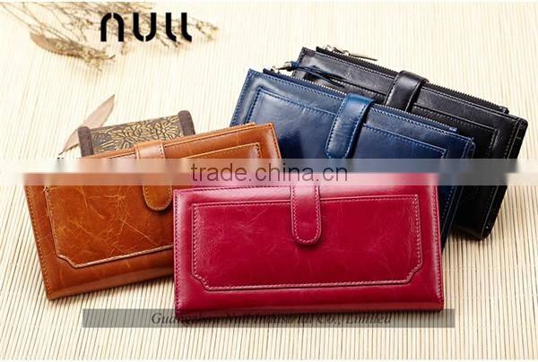 OEM handmade stylish vintage materal multi-card purse holder design your own leather purse