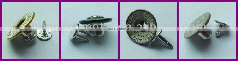 special white custom jeans rivets buttons embossed