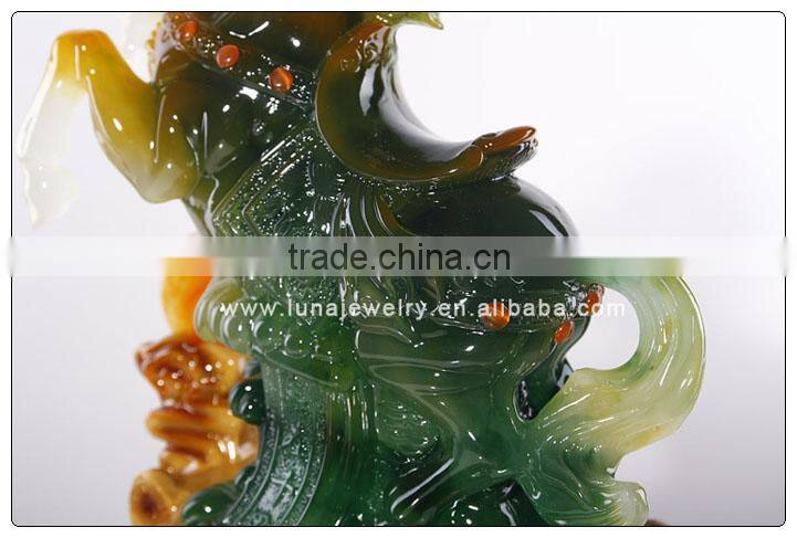 Resin Jade Chinese luckly horse ,Fengshui Horse ,Money horse