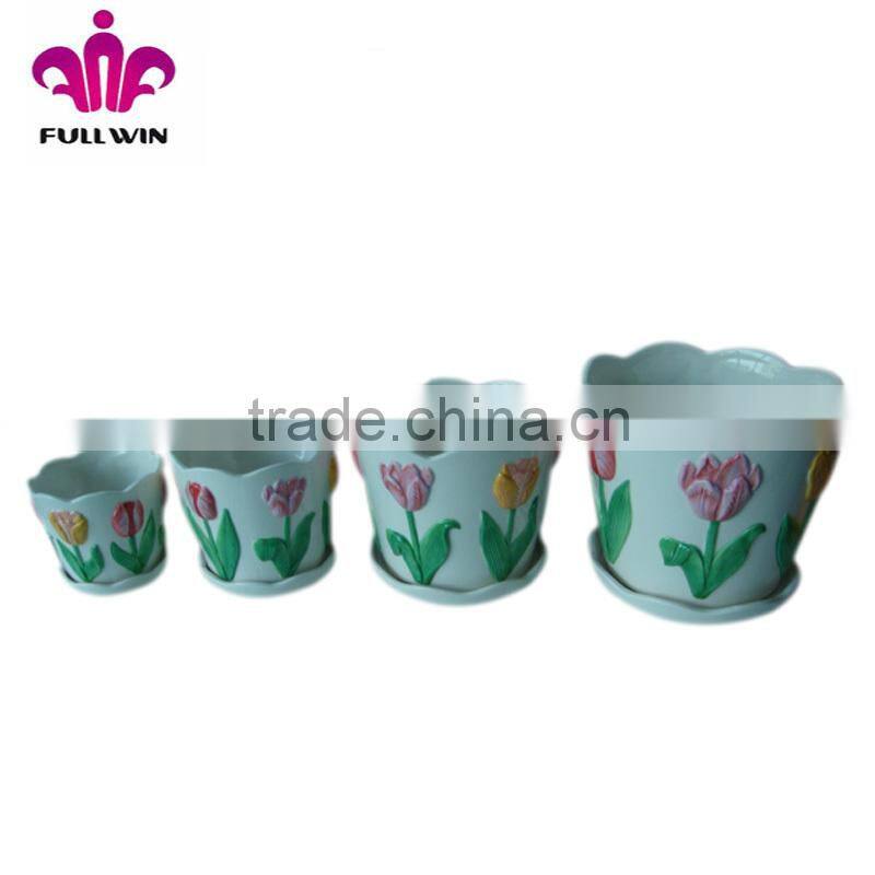 Chinese ceramic garden stools plant set