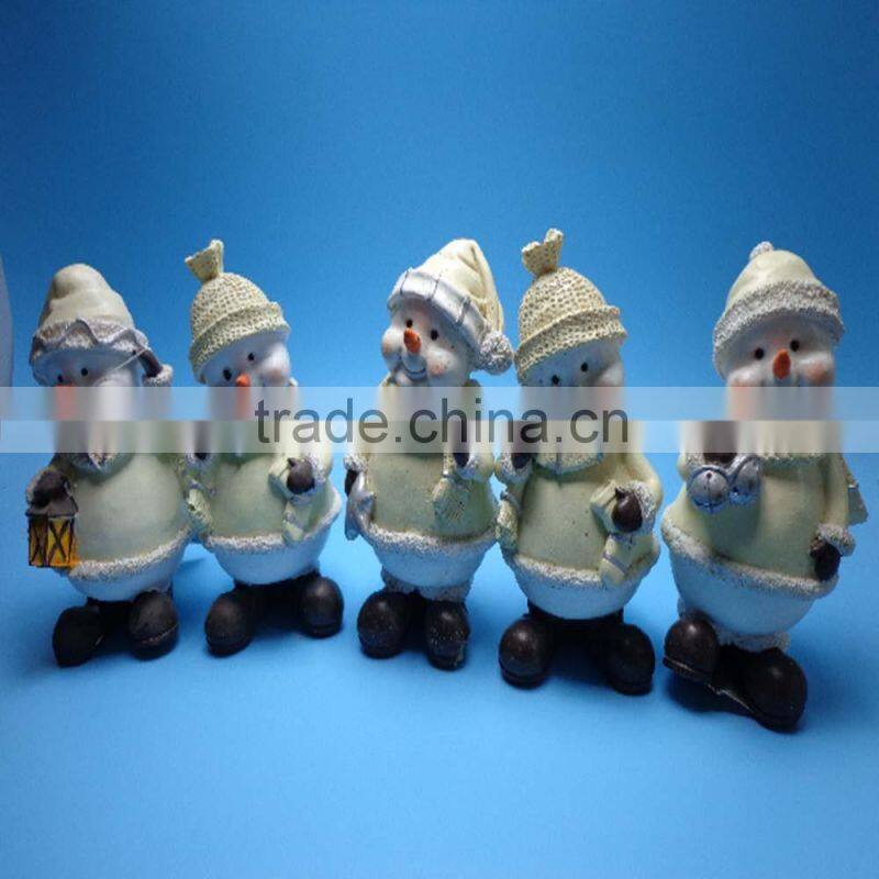 Hot sales resin snowman statue for christmas decoration