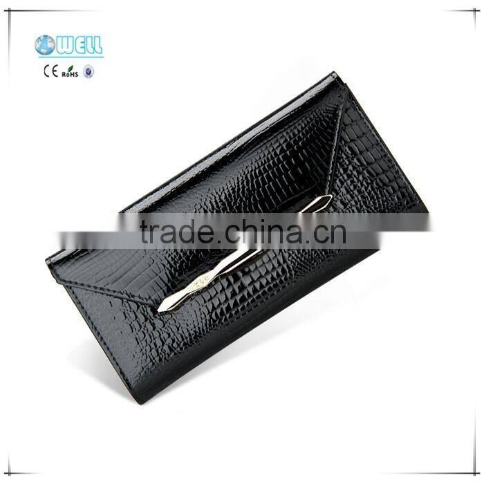 New arrival woman genuine leather wallet cowhide purse security ladies party clutches