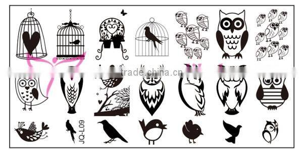 Tree and flower design nail image plate,custom metal nail art stamping plate