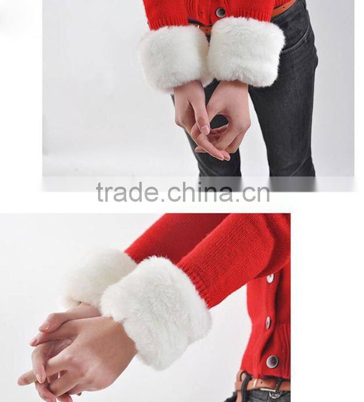 Winter Oversleeve Luxurious Rabbit Fur Real Coat Fur Cuff