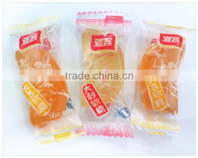Yake sweet gummy candy with orange shape