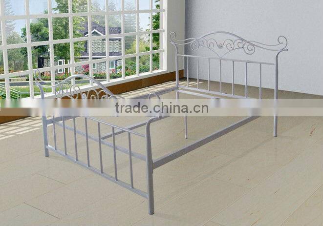 Sound quality metal double bed frame with flowers