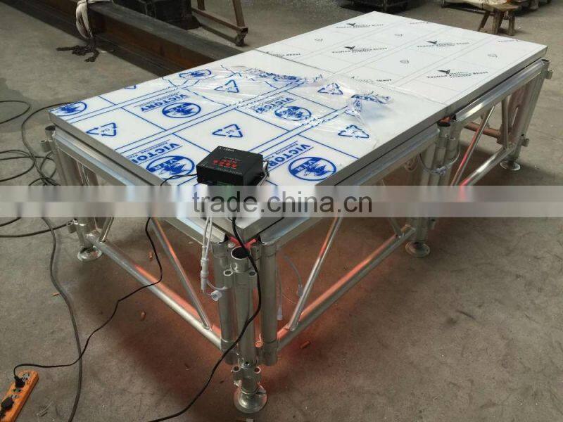 Transparent clear lighting white acrylic glass wedding stage platform