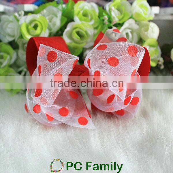 Good quality grosgrain &sheer ribbon hair bow