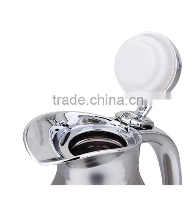 hot sale double wall 1.0L/1.5L/2.0L stainless steel thermos tea coffee pot